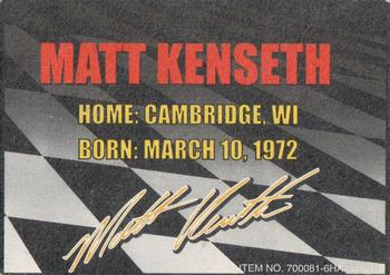 2000 Racing Champions #700081-6HA Matt Kenseth Back
