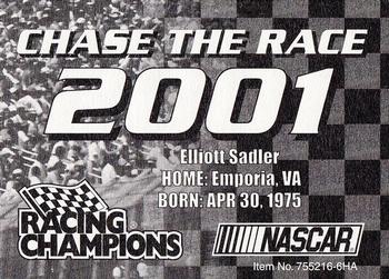 2001 Racing Champions #755216-6HA Elliott Sadler Back