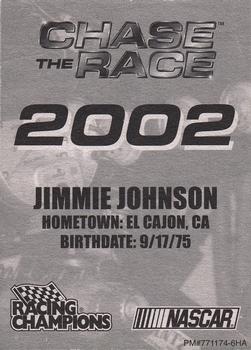 2002 Racing Champions #771174-6HA Jimmie Johnson Back