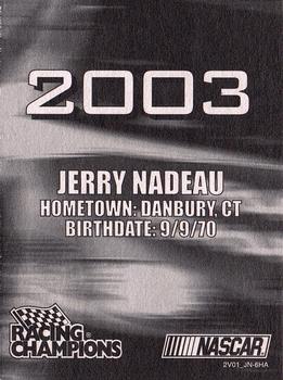 2003 Racing Champions #03-02 Jerry Nadeau Back