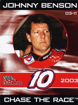 2003 Racing Champions #03-11 Johnny Benson Jr. Front