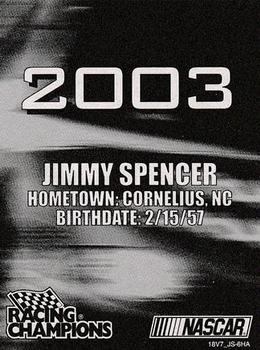 2003 Racing Champions #03-18 Jimmy Spencer Back