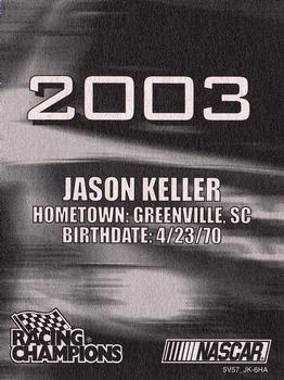 2003 Racing Champions #03-05 Jason Keller Back