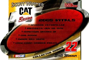 2005 Racing Champions #05#22SW-6HA Scott Wimmer Back