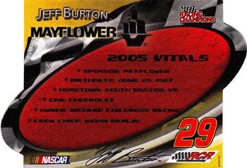 2005 Racing Champions #05#29JB-6HA Jeff Burton Back