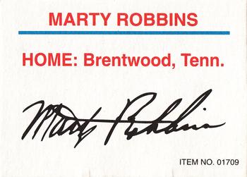 1992 Racing Champions Racing Hero's #01709 Marty Robbins Back