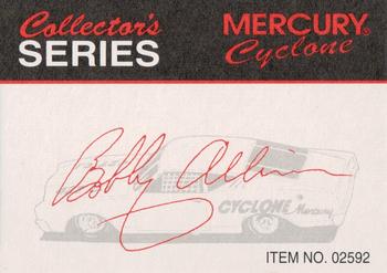 1992 Racing Champions Racing Hero's #02592 Bobby Allison Back