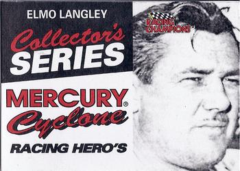 1992 Racing Champions Racing Hero's #02587 Elmo Langley Front