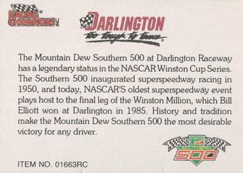 1991-92 Racing Champions Exclusives #01663RC Darlington September 6 Back