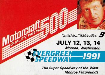 1991-92 Racing Champions Exclusives #01173 Bill Elliott Evergreen Speedway Front
