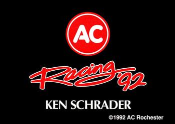 1992 Racing Champions AC Racing #NNO Ken Schrader Back