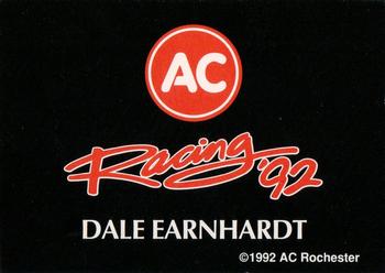 1992 Racing Champions AC Racing #NNO Dale Earnhardt Back