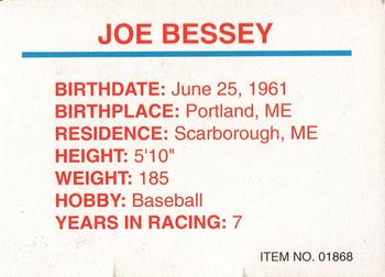 1993 Racing Champions Premier #01868 Joe Bessey Back