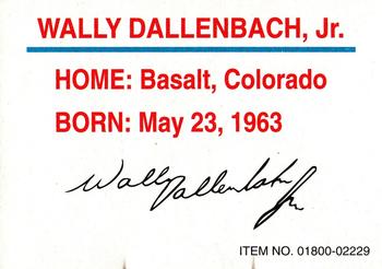 1994 Racing Champions Premier #01800-02229 Wally Dallenbach Back