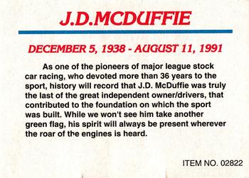 1994 Racing Champions Premier #02822 J.D. McDuffie Back
