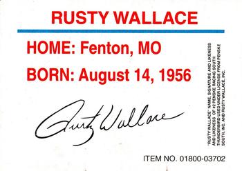 1995 Racing Champions Premier #01800-03702 Rusty Wallace Back