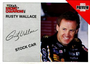 1995 Racing Champions Preview #01153-02227P Rusty Wallace Front