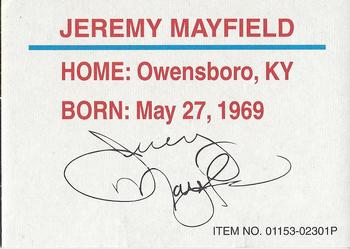 1995 Racing Champions Preview #01153-02301P Jeremy Mayfield Back