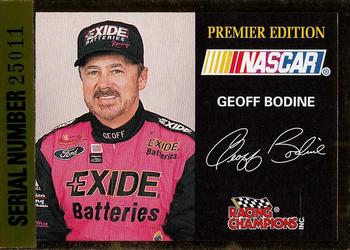 1995 Racing Champions Premier Matched Serial Number NASCAR #07800-03707 Geoff Bodine Front