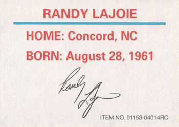 1997 Racing Champions Exclusives #01153-04014RC Randy Lajoie Back