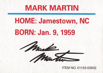1997 Racing Champions Exclusives #01153-03932 Mark Martin Back
