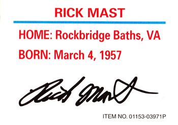 1997 Racing Champions Preview #01153-03971P Rick Mast Back