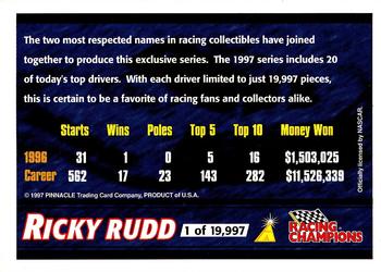 1997 Racing Champions Pinnacle #NNO Ricky Rudd Back
