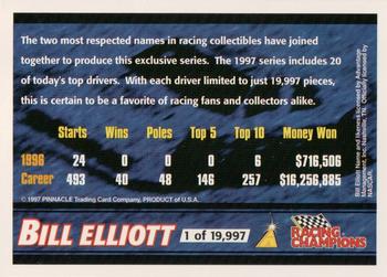 1997 Racing Champions Pinnacle #NNO Bill Elliott Back