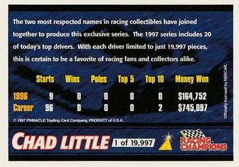 1997 Racing Champions Pinnacle #NNO Chad Little Back