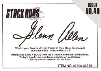 1997 Racing Champions Stock Rods #49 Glenn Allen Jr. Back