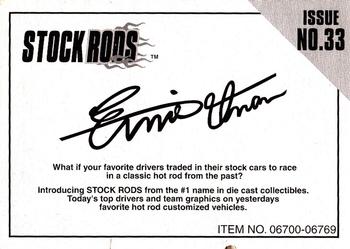 1997 Racing Champions Stock Rods #33 Ernie Irvan Back