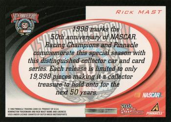 1998 Racing Champions Pinnacle #NNO Rick Mast Back