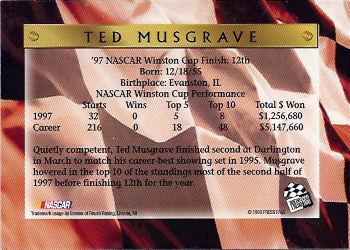 1998 Racing Champions Press Pass #NNO Ted Musgrave Back