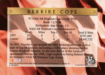 1998 Racing Champions Press Pass #NNO Derrike Cope Back