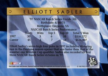 1998 Racing Champions Press Pass #NNO Elliott Sadler Back