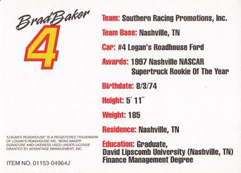 1998 Racing Champions Exclusives #01153-04964J Brad Baker Back