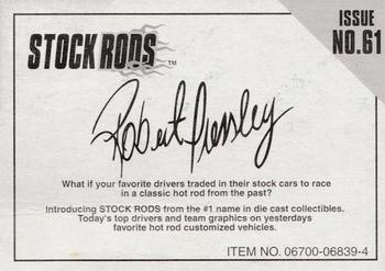 1998 Racing Champions Stock Rods #61 Robert Pressley Back