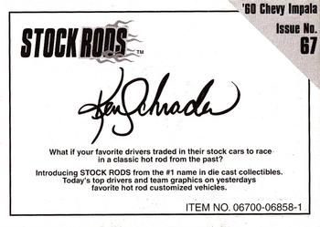 1998 Racing Champions Stock Rods #67 Ken Schrader Back