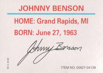 1998 Racing Champions Toys'Я'Us Gold Chrome #00927-04138 Johnny Benson Jr. Back