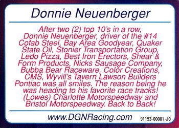 1999 Racing Champions Exclusives #91153-00081-J0 Donnie Neuenberger Back