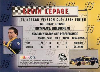 1999 Racing Champions Press Pass #NNO Kevin Lepage Back