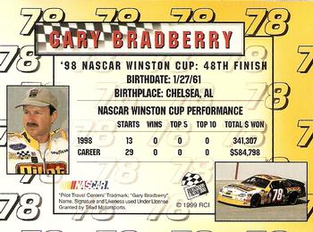 1999 Racing Champions Press Pass #NNO Gary Bradberry Back