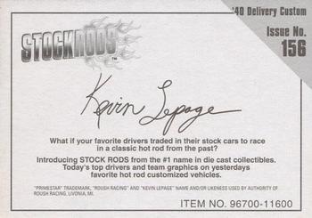 1999 Racing Champions Stock Rods #156 Kevin Lepage Back