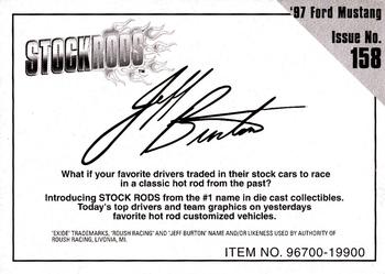 1999 Racing Champions Stock Rods #158 Jeff Burton Back