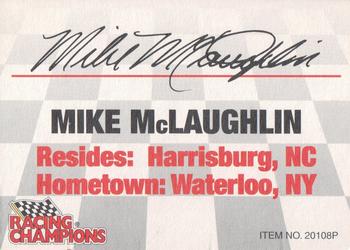 2000 Racing Champions Exclusives #20108P Mike McLaughlin Back