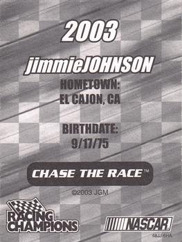2003 Racing Champions Ultra #48JJ-6HA Jimmie Johnson Back