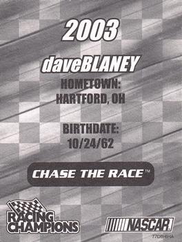2003 Racing Champions Ultra #77DB-6HA Dave Blaney Back