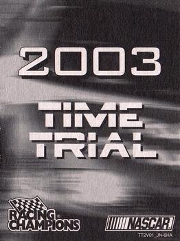 2003 Racing Champions - Chase the Race Time Trial #03TT-2 Jerry Nadeau Back