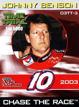 2003 Racing Champions - Chase the Race Time Trial #03TT-3 Johnny Benson Jr. Front