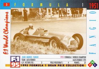 1995 PMC Formula 1 #3 Juan Manuel Fangio Back